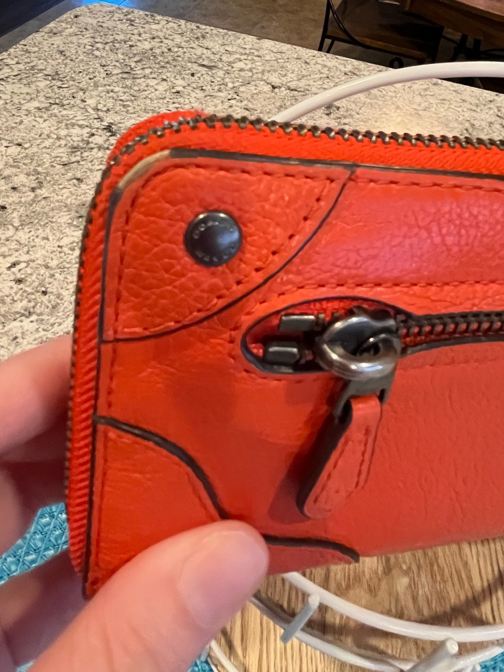 Coach Zip Around Long Wallet Miami Red - Picture 13 of 14